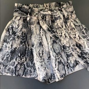 Zara snakeskin shorts